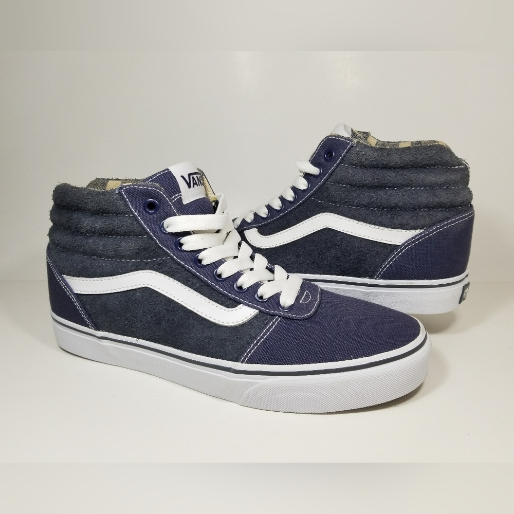 Vans Sk8-Hi Blue White NEW Sneakers Skateboard Shoes Men's Size 9 SAMPLE